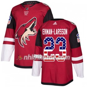 Arizona Coyotes Trikot Oliver Ekman-Larsson 23 Adidas 2017-2018 Rot USA Flag Fashion Authentic - Herren